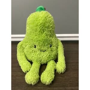 2 Scoops Fluffy Pear Plush Green w/Embroidered face 17" Soft Toy